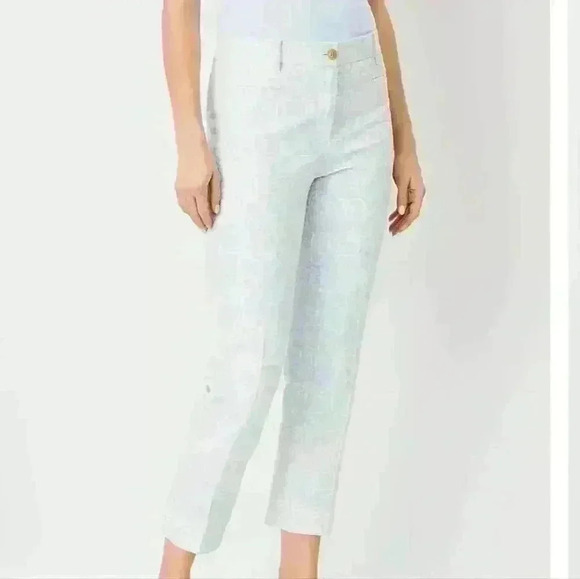 - NWT ANN TAYLOR GEO PATTERN CROP PANTS - Picture 2 of 5